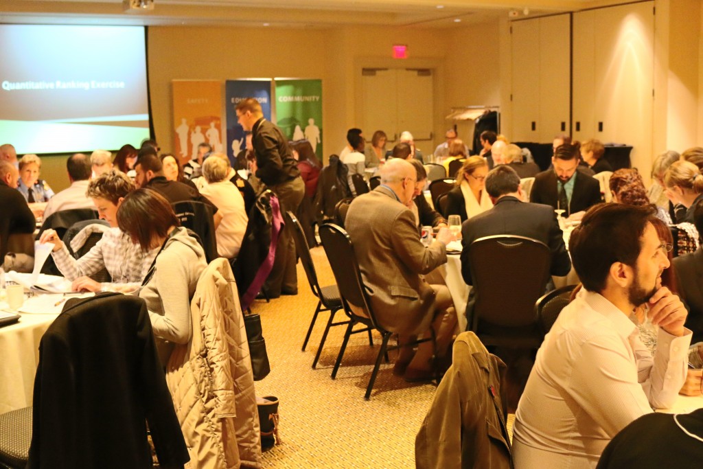 100+ community leaders and citizensworking together to identify Windsor, Ontario's injury priorities